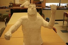 Plaster cast of person Plaster cast of person